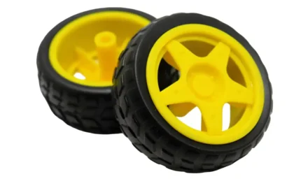 65MM ROBOT WHEEL FOR BO MOTORS (YELLOW)